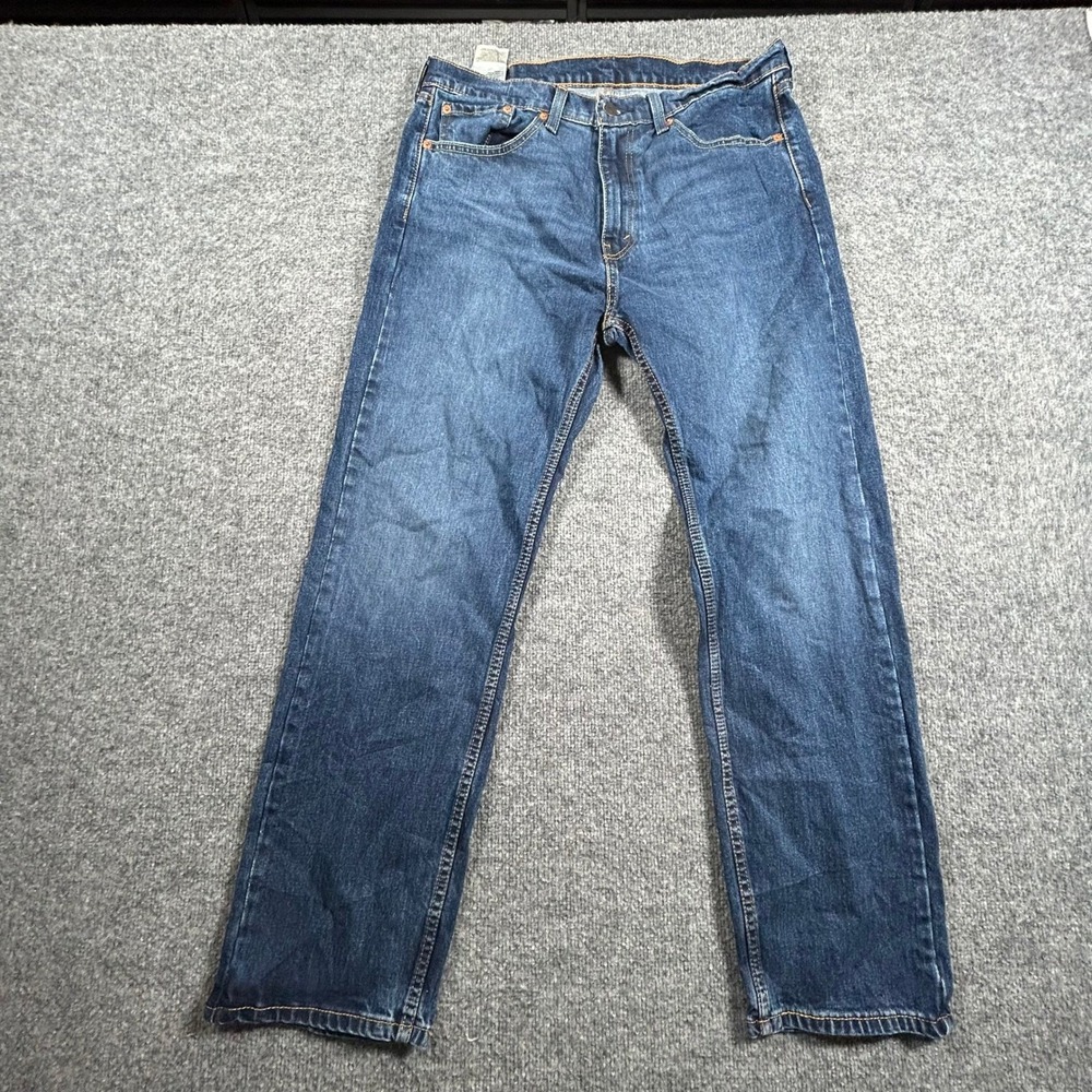 Levi's Jeans Mens Size 33x30 Blue 505 Regular Fit Straight Leg Stretch Denim